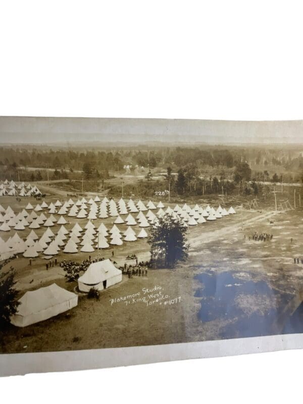 WW1 Canadian CEF Camp Borden Battalion Tent Lines 1916 Yard Long Photo - Image 4