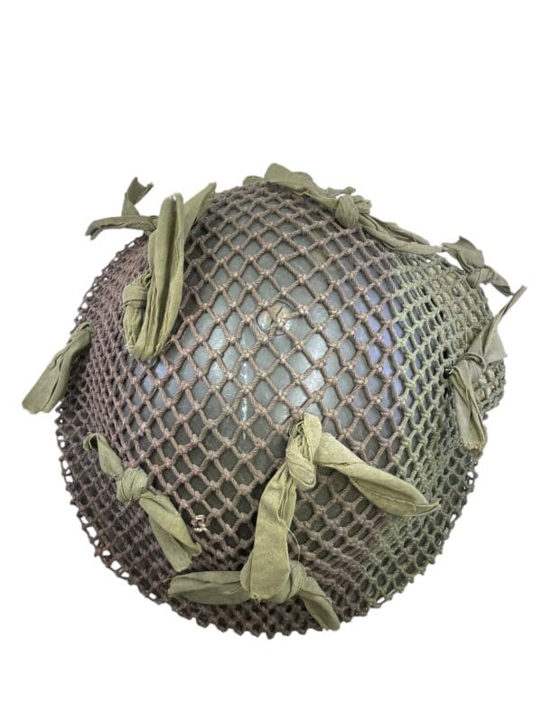 WW2 Canadian Mk2 Steel Helmet with Scrim Net and Shell Dressing Size 7 1/2 Dated 1941 GSW - Image 10