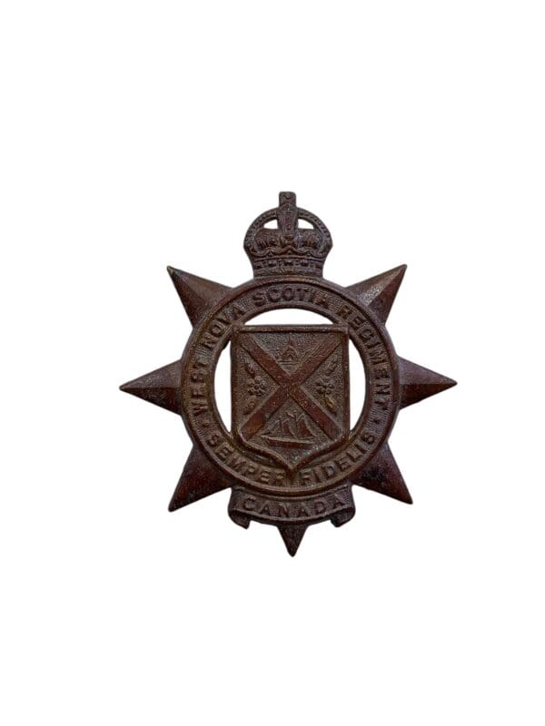 WW2 Canadian West Nova Scotia Regiment Cap Badge