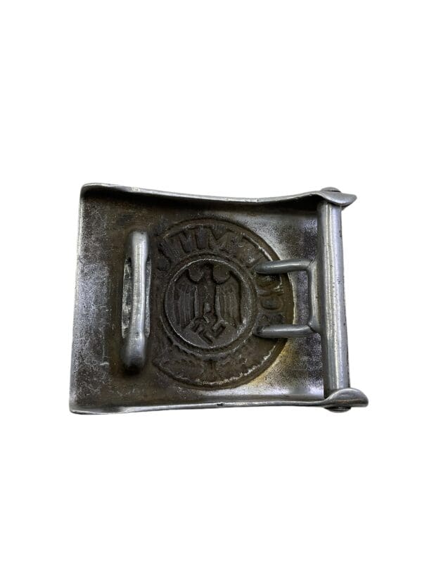 WW2 German Army Aluminum Belt Buckle DENAZIFIED - Image 2