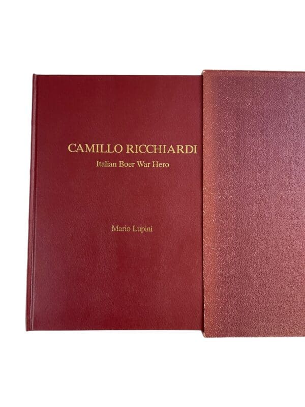 Camillo Ricchiardi Italian Boer War Hero New Number 402 Hardcover Reference Book