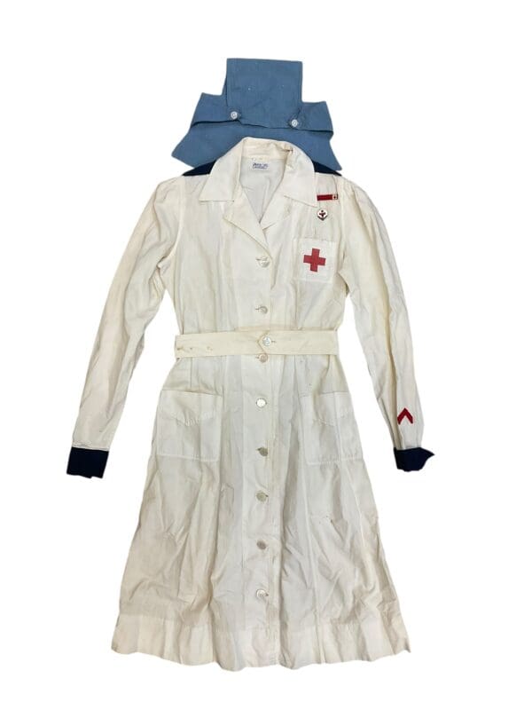 WW2 US Red Cross Production Corps Uniform Dress And Bonnet