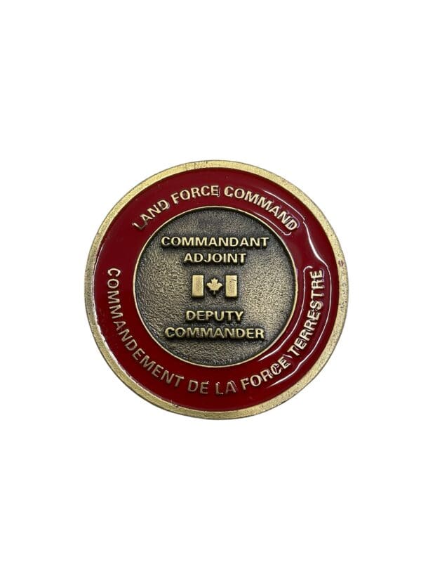 Canadian Forces Land Forces Command Deputy Commander Challenge Coin