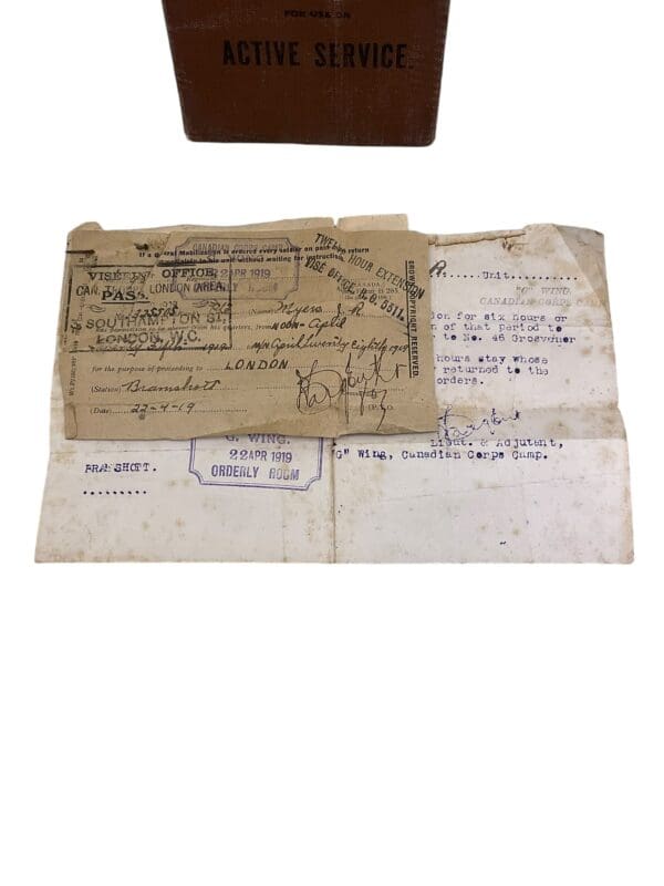 WW1 Canadian CEF 2nd Depot Btn Active Service Pay Book Named - Image 8