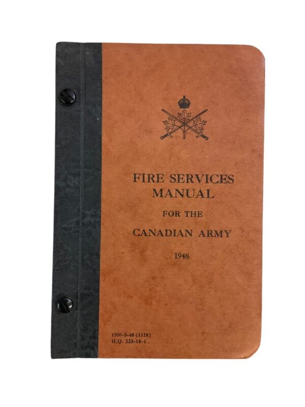 Canadian Forces Fire Services Manual for the Canadian Army 1948 Used Softcover Reference Book