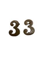 Canadian Militia 33rd Huron Infantry Shoulder Numbers Pair