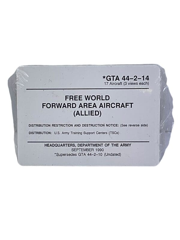 Free World Forward Area Aircraft Allied ID Cards Recognition