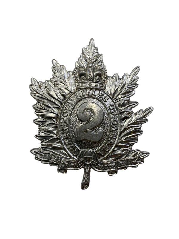 Canadian QOR Queens Own Rifles Cap Badge 1930's Pattern