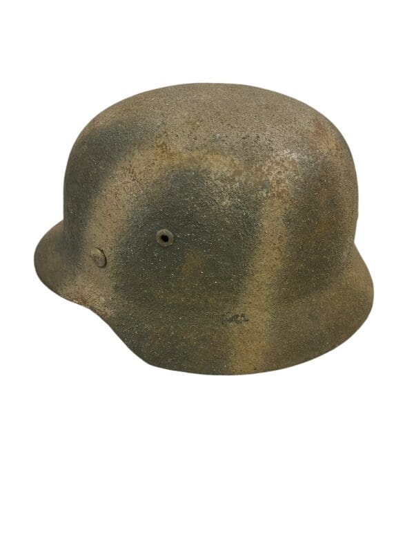 WW2 German Army Heer Camo M35 Steel Helmet Size 66 RESTORED FAKE - Image 2