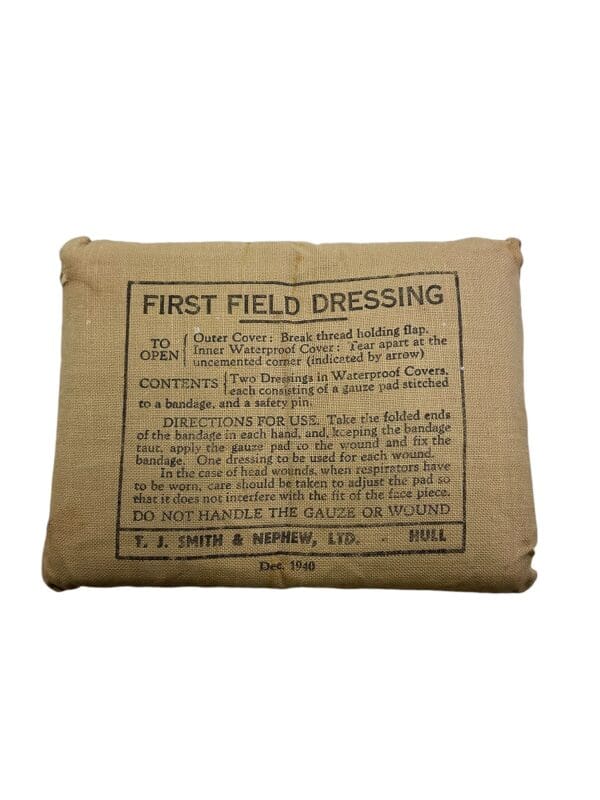 WW2 British Small First Field Dressing Dated December 1940