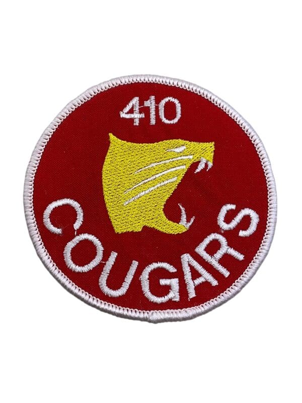 Canadian RCAF 410 Squadron Cougars Crest Patch Vintage