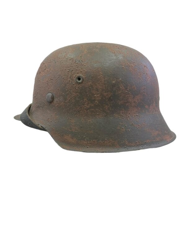 WW2 German Army Heer Camo M42 Steel Helmet NS64 RESTORED FAKE - Image 2