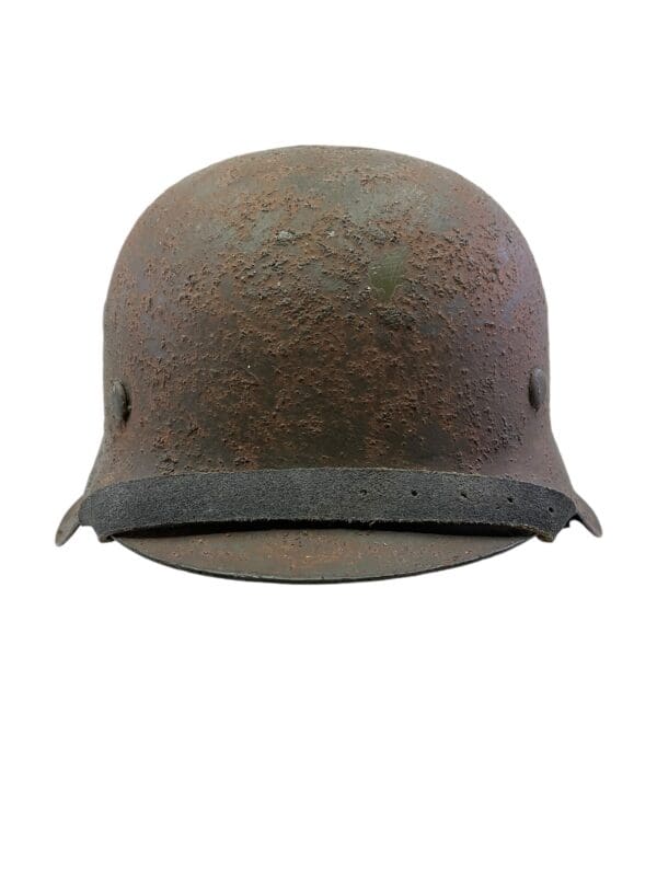 WW2 German Army Heer Camo M42 Steel Helmet NS64 RESTORED FAKE - Image 4