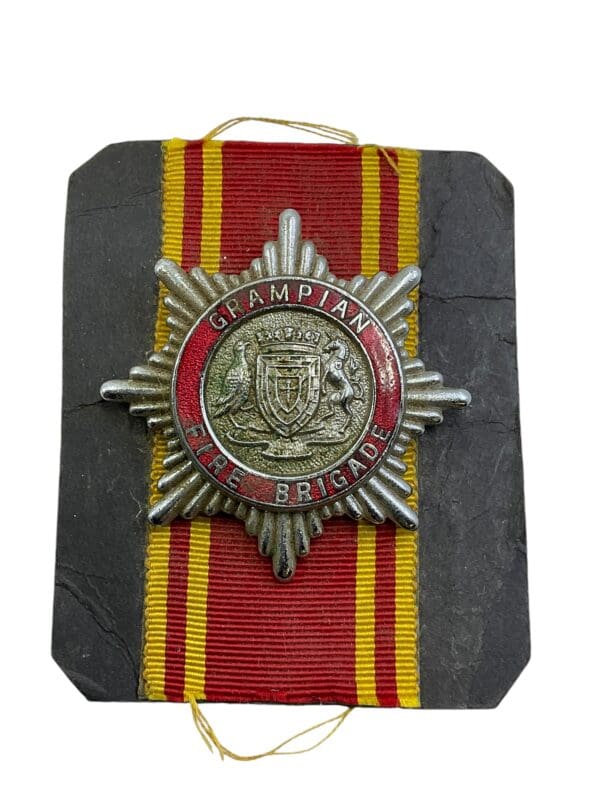 British Scotland Grampian Fire Brigade Cap Badge