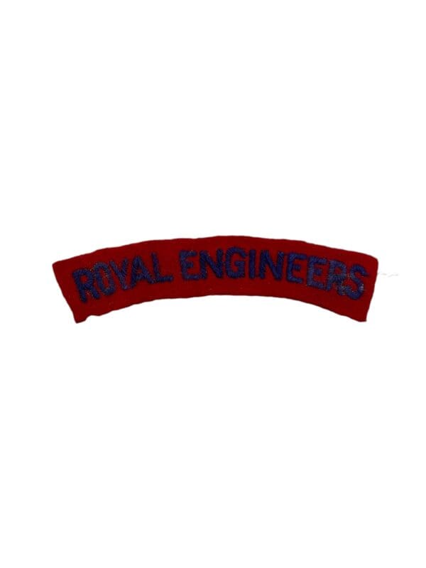 WW2 British Royal Engineers Shoulder Title Insignia Single