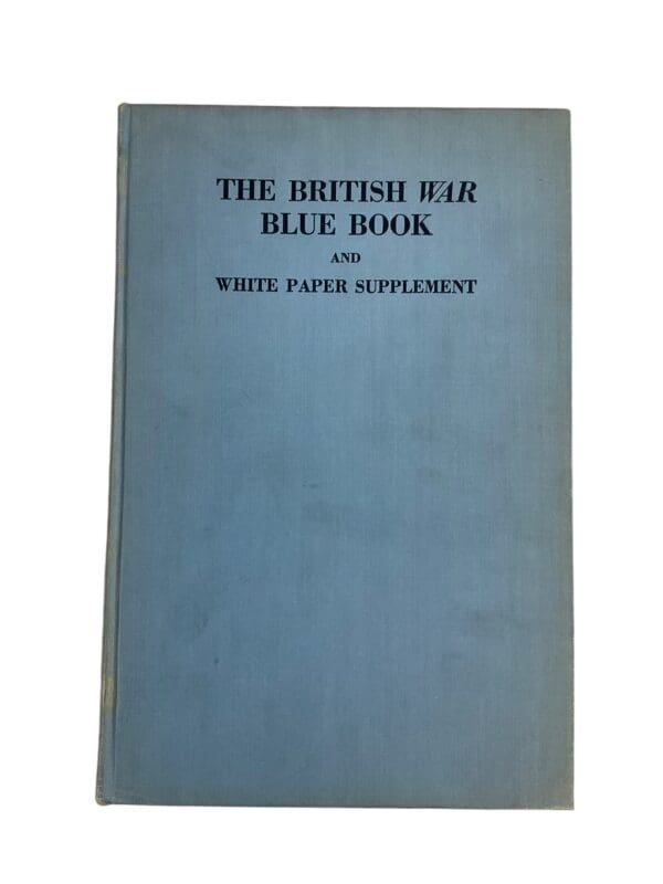 WW2 British German The British War Blue Book Reference Book