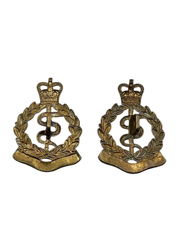 British Royal Army Medical Corps RAMC Collars Insignia Pair