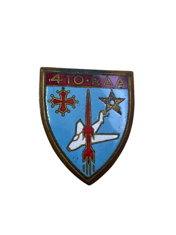 French 410th Regiment Anti Aircaft Artillery Pocket Badge