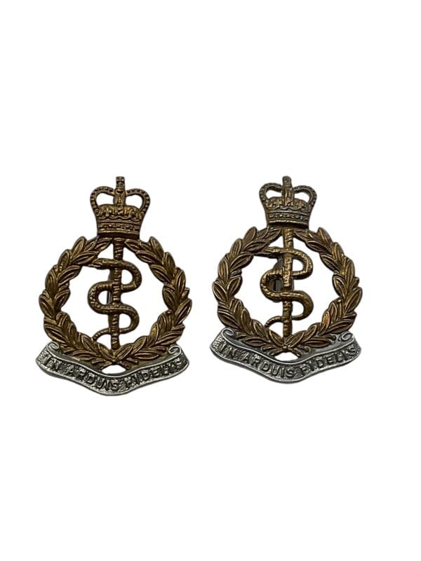 British Royal Army Medical Corps RAMC Collars Insignia Pair