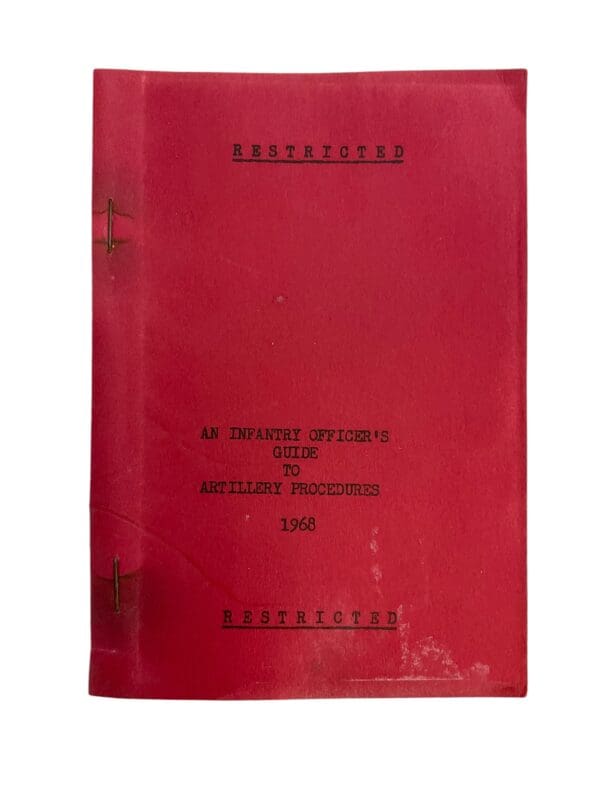 Canadian Forces An Infantry Officer's Guide to Artillery Procedures 1968 Used Softcover Reference Book