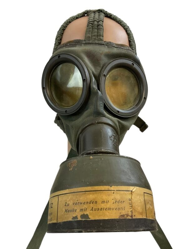 WW2 German Early GM30 Gas Mask With Filter - LuftSchutz Marked