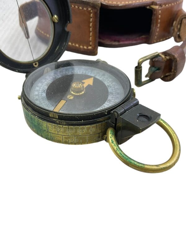 WW1 British BEF Officers Compass in Case 1915 and 1916 Dated Broad Arrowed - Image 3