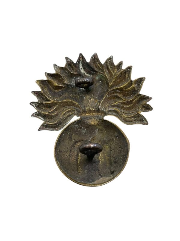 Canadian Militia 10th Royal Grenadiers Peak Cap Hat Badge - Image 2