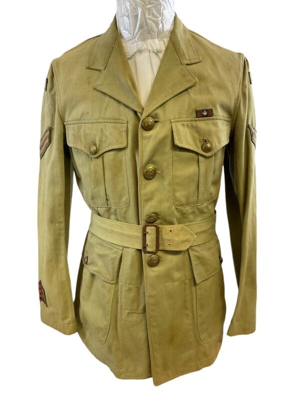 WW2 Canadian Army Corporal Tropical Summer 4 Pocket Tunic Jacket