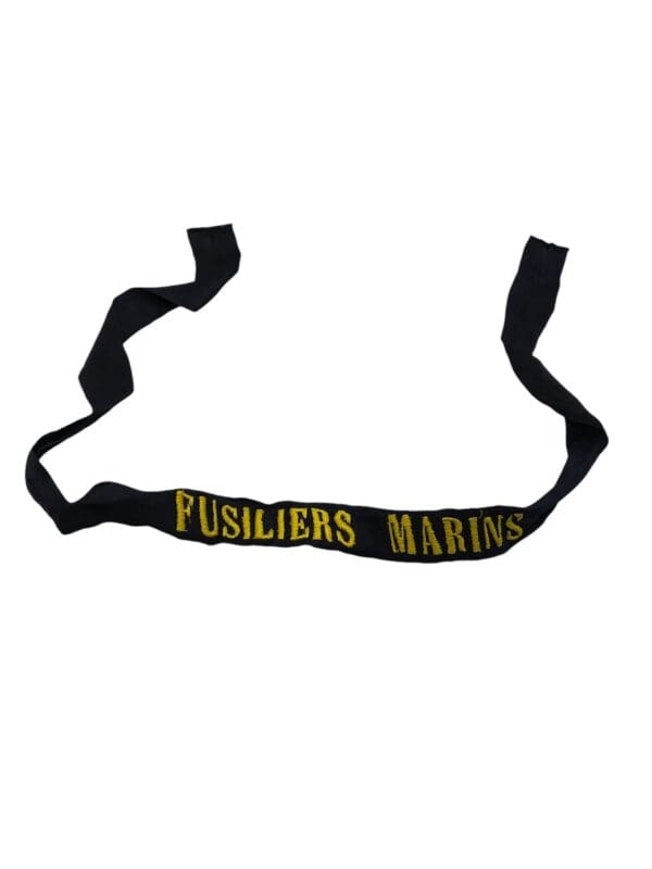 French Navy Fusiliers Marins Full Length Cap Tally