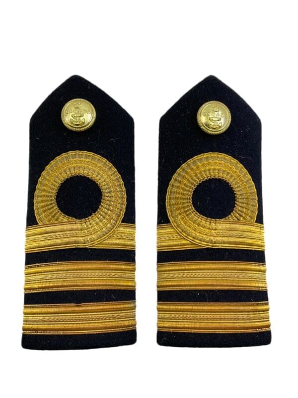 Canadian Navy RCN Commander Officers Rank Shoulder Boards Pair