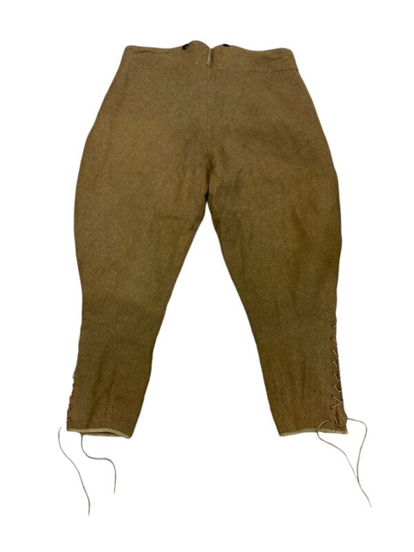 WW1 Canadian CEF Khaki Wool Riding Breeches Size 36 Waist - Image 2