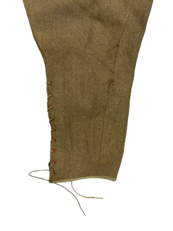 WW1 Canadian CEF Khaki Wool Riding Breeches Size 36 Waist - Image 4