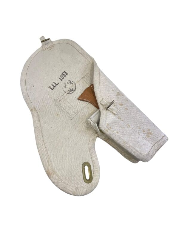 Canadian Army Korean War Military Police White Hi Power Holster Dated 1953 - Image 7