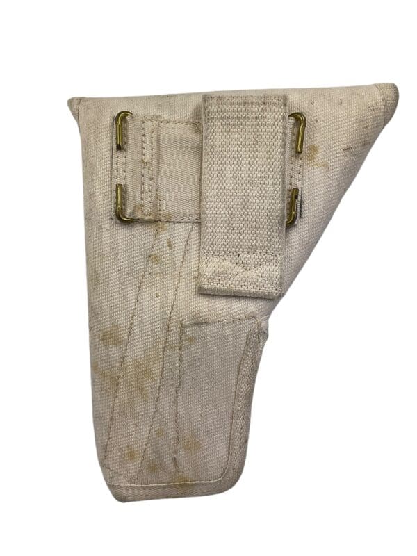 Canadian Army Korean War Military Police White Hi Power Holster Dated 1953 - Image 2