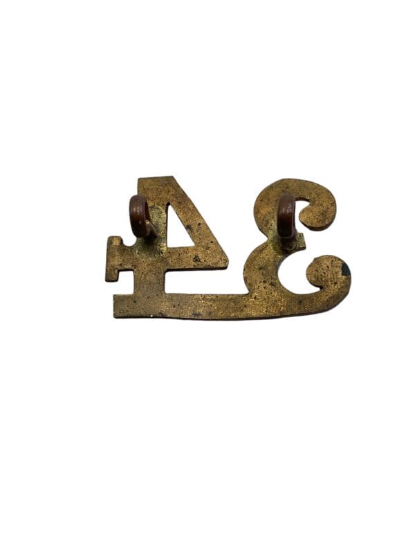 Canadian Militia 34th Ontario Shoulder Numbers Insignia Single - Image 2