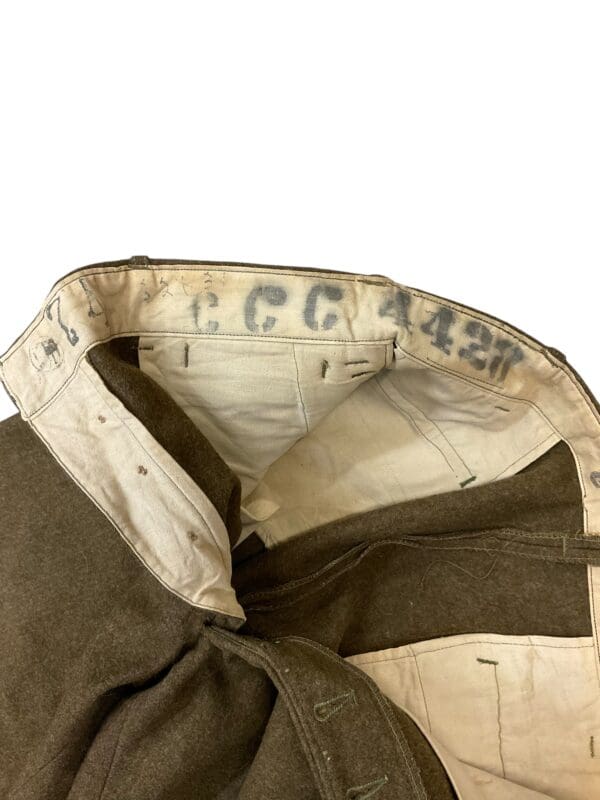 WW2 Belgian Belgium Khaki Straight Leg Trousers Pants - Image 4