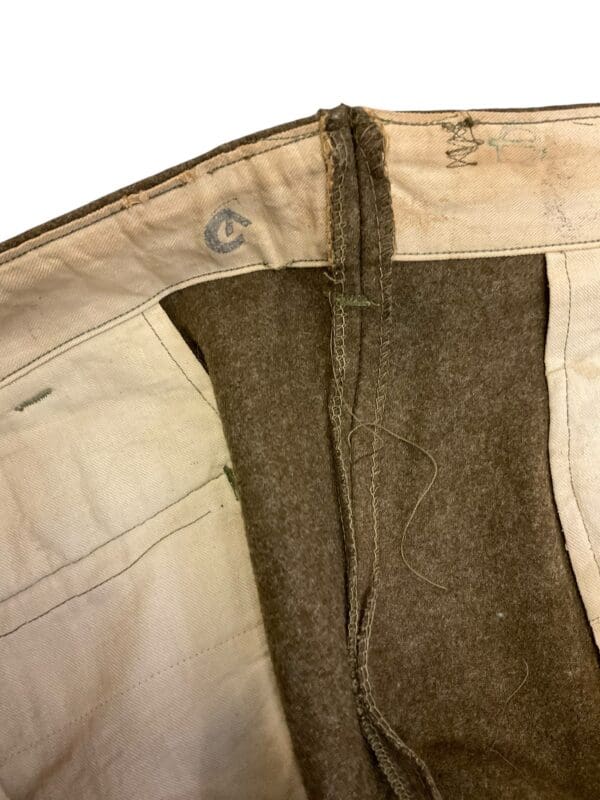 WW2 Belgian Belgium Khaki Straight Leg Trousers Pants - Image 7