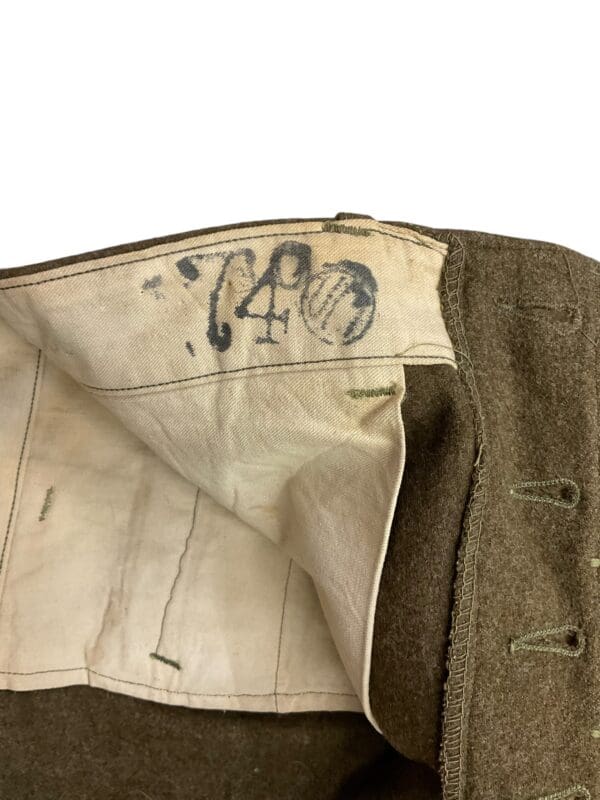 WW2 Belgian Belgium Khaki Straight Leg Trousers Pants - Image 5