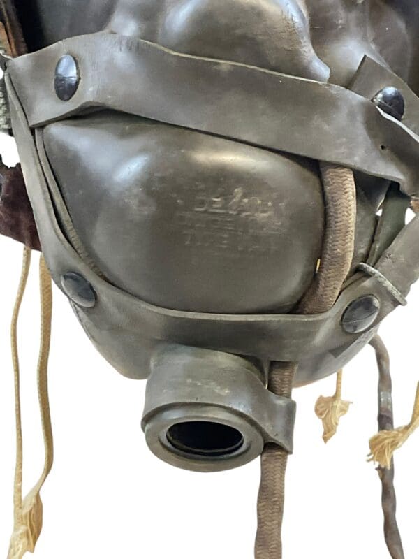 WW2 US USAAF A-11 Leather Pilots Helmet with A-14 Oxygen Mask Polaroid 1021 Goggles - Image 18