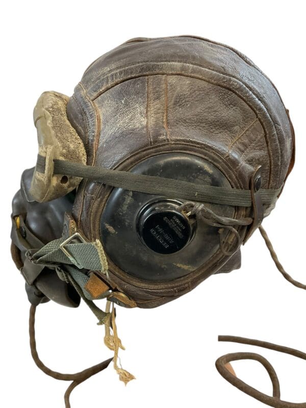 WW2 US USAAF A-11 Leather Pilots Helmet with A-14 Oxygen Mask Polaroid 1021 Goggles - Image 12