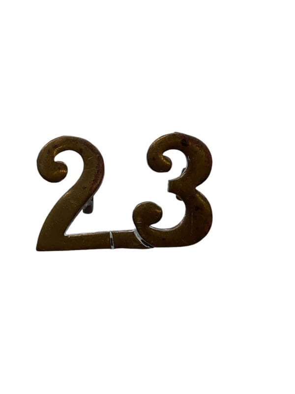 Canadian Militia 23rd Essex Shoulder Numbers Insignia Single