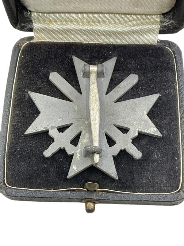 WW2 German War Merit Cross 1st Class with Swords in Case Maker Marked 62 Kerbach & Osterhelt Dresden - Image 5