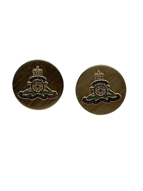 Canadian Forces RCA Artillery Cuff Links Pair