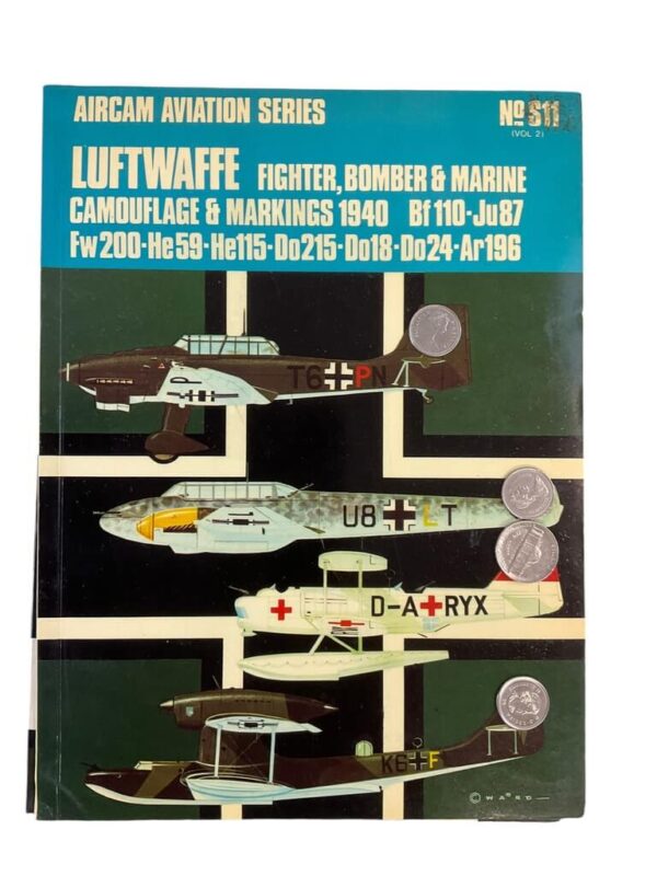 WW2 German Luftwaffe Fighter Bomber and Marine Camouflage and Markings 1940 Aircam No S11 Vol 2 Used Softcover Reference Book