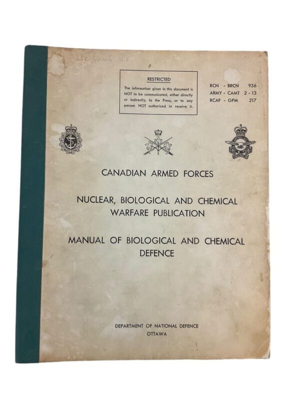 Canadian Armed Forces Nuclear Biological and Chemical Warfare Publication Used Softcover Reference Book