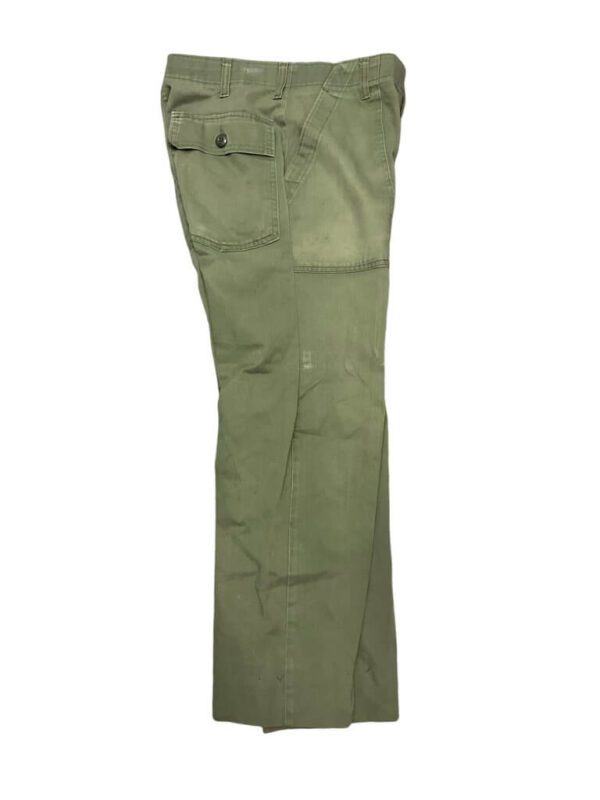 US Army Vietnam Mens Utility Trousers Pants OD Green 28W X 25L - Image 2