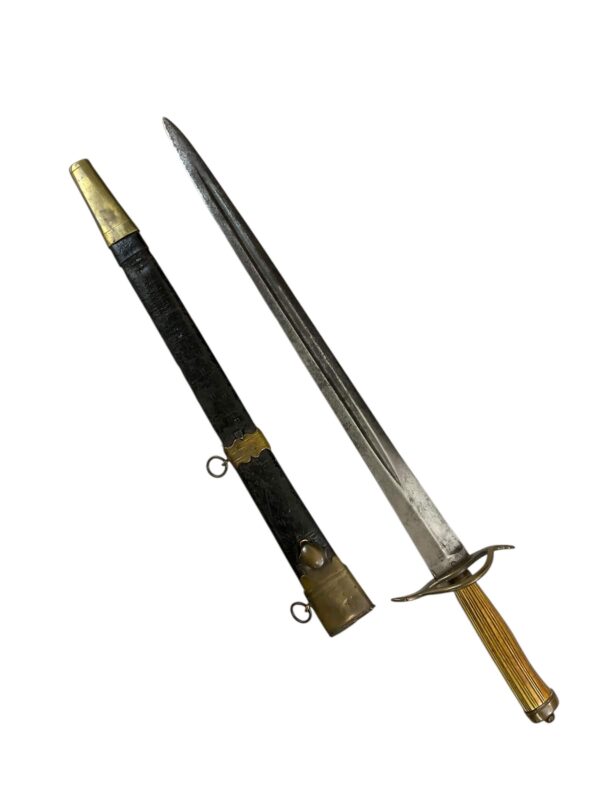 British Napoleonic Officers Navy Dirk by Thomas Gill with Scabbard - Image 2