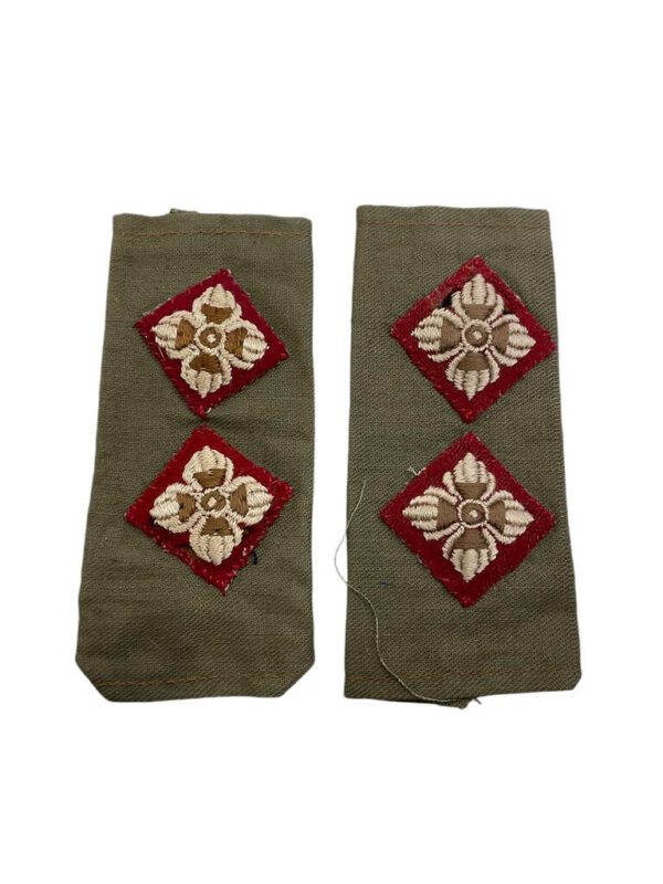 Canadian Army Medical Corps Lieutenant Bush Dress Slip On Rank Insignia Pair