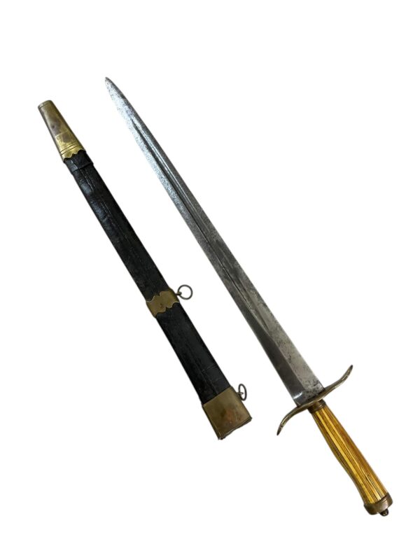 British Napoleonic Officers Navy Dirk by Thomas Gill with Scabbard