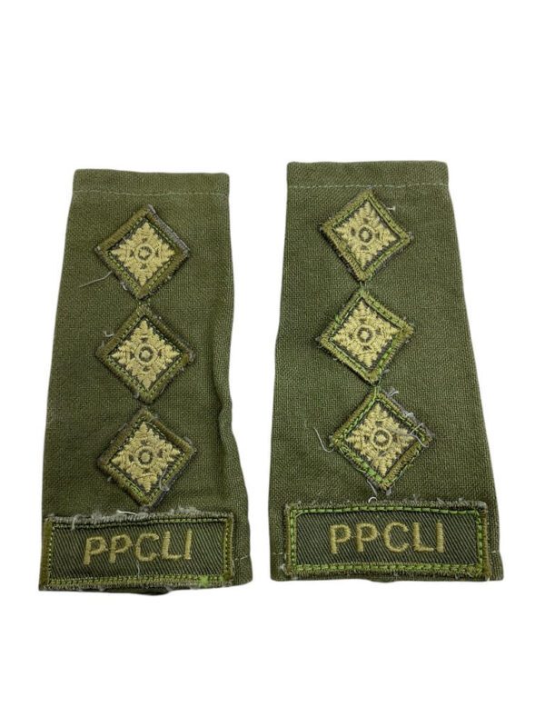 Canadian Forces PPCLI Captain OD Green Slip On Rank Transitional